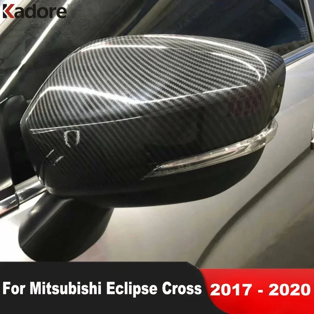 

For Mitsubishi Eclipse Cross 2017 2018 2019 2020 Carbon Car Rearview Mirror Cover Trim Side Wing Mirror Cap Overlay Accessories