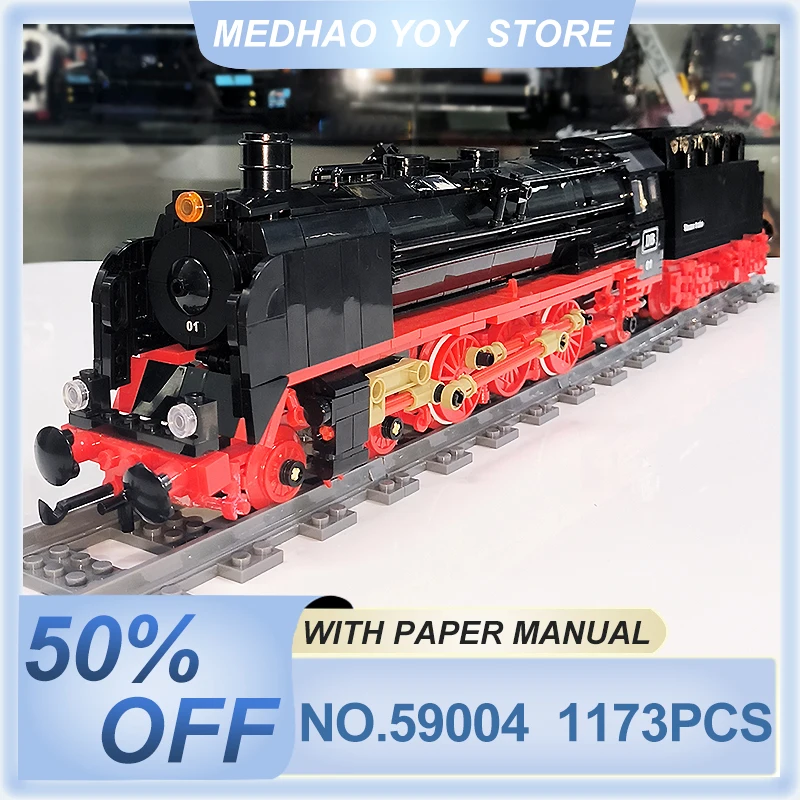 

JIESTAR 59004 Expert Ideas BRO1Lecomotive Steam Train Railway Building Blocks Bricks Children Puzzle Toys Christmas Gift To Boys