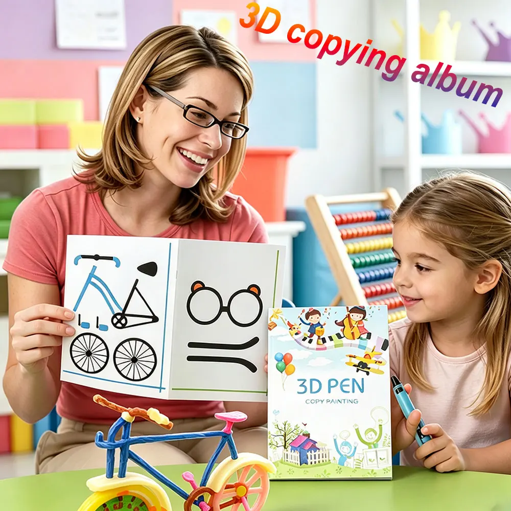 Patterns for 3D Pens: Painting Book, Graphic Templates & Painting Tutorials with Double-Sided Printing and PVC Transparent Plat