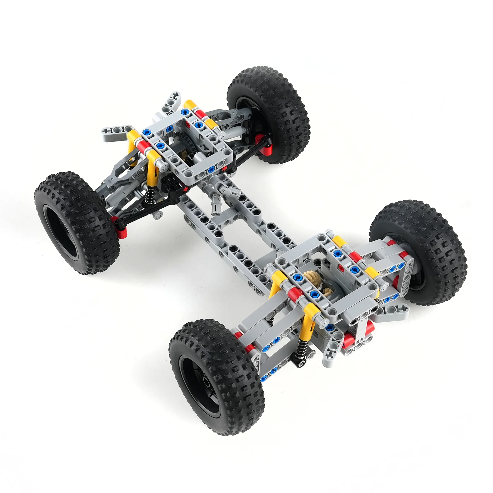 MOC 4WD Independent Suspension Differential Chassis Steering Axle Building Blocks Four-wheel Drive Tech Car Parts Toys Kids Gift