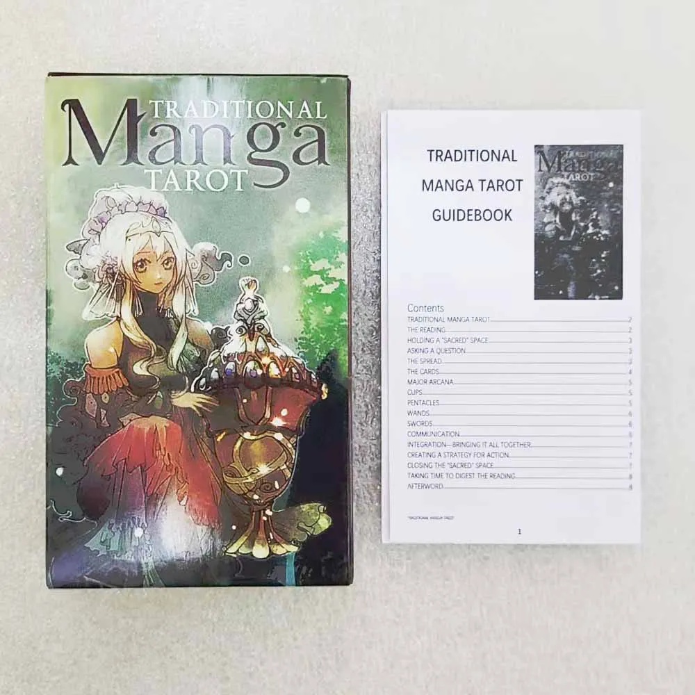 Traditional Manga Tarot 12x7 cm Card Game Paper Manual