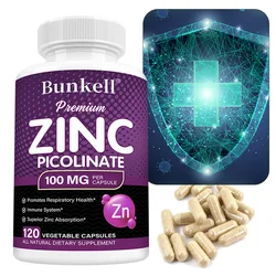 Zinc Supplement - Daily Vitamin Zinc Capsules for Adults, High Potency Natural Antioxidant, Energy Production, Immune Support