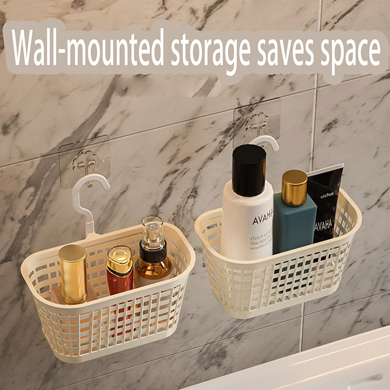 White Wall Mounted Waste Facial Towels Multifunctional No Punching Drainage Storage Box Sundries Storage Rack