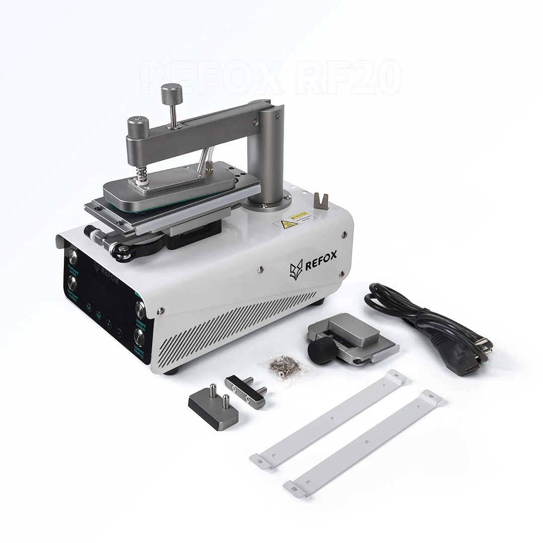 REFOX RF20 Screen Separator Machine Efficient Mobile Phone OCA Glue Removal Built-in Vacuum Pump New Condition Laser Repair Tool