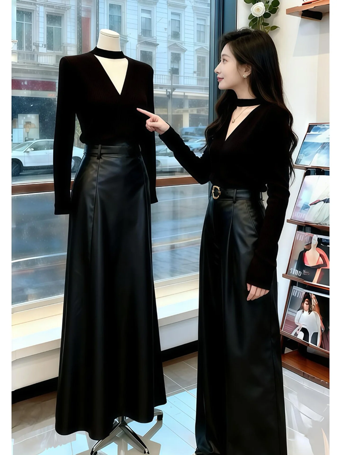 

Комплект Ele Bla: футболка и юбка, готовый к выходу в свет, весна 2026, новая серия Sle Salt, модный женский костюм-двойка Maturi