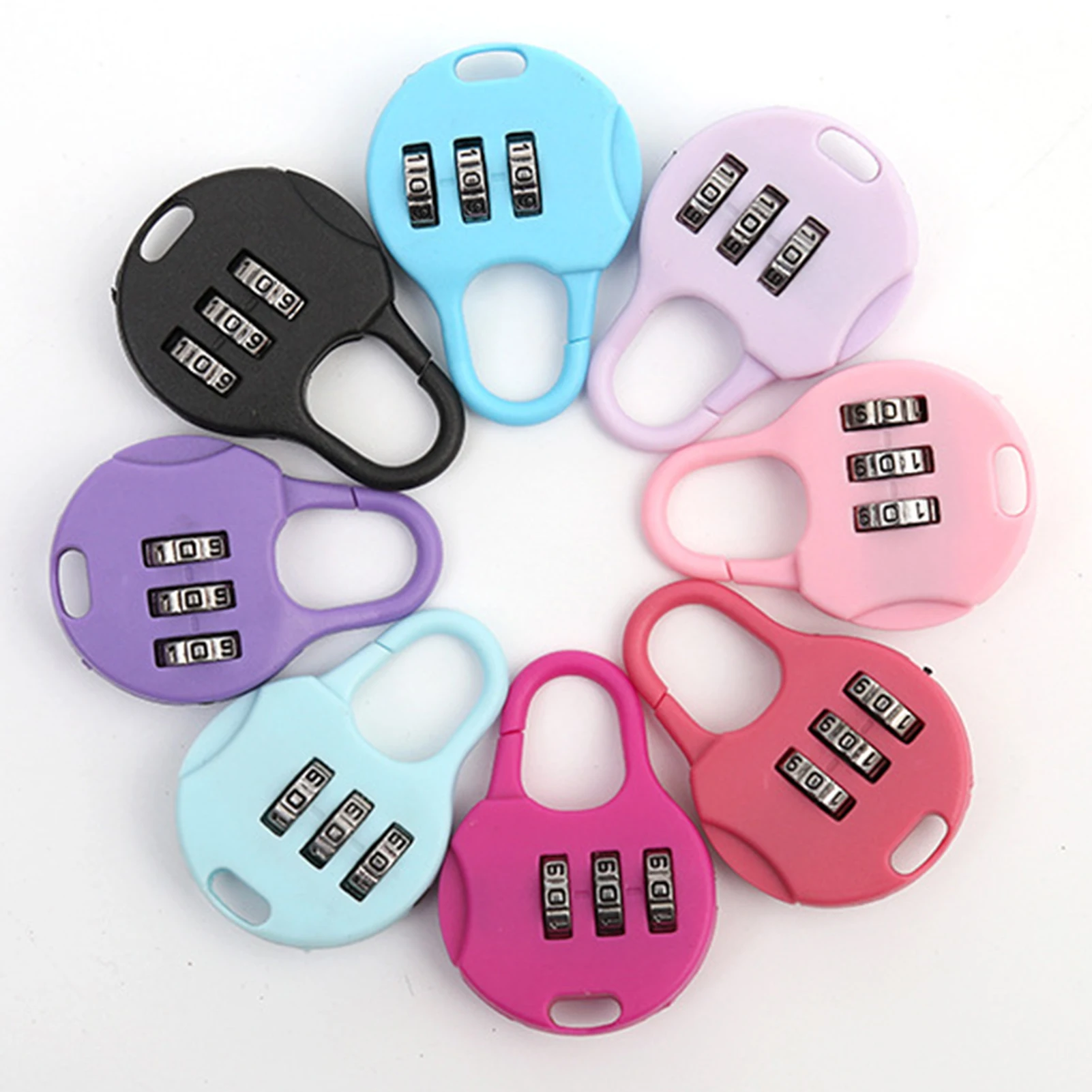 Mini Password Padlock Trolley Case Password Lock Student Dormitory Cabinet Traveling Suitcase Backpack Zipper Safety Code Lock