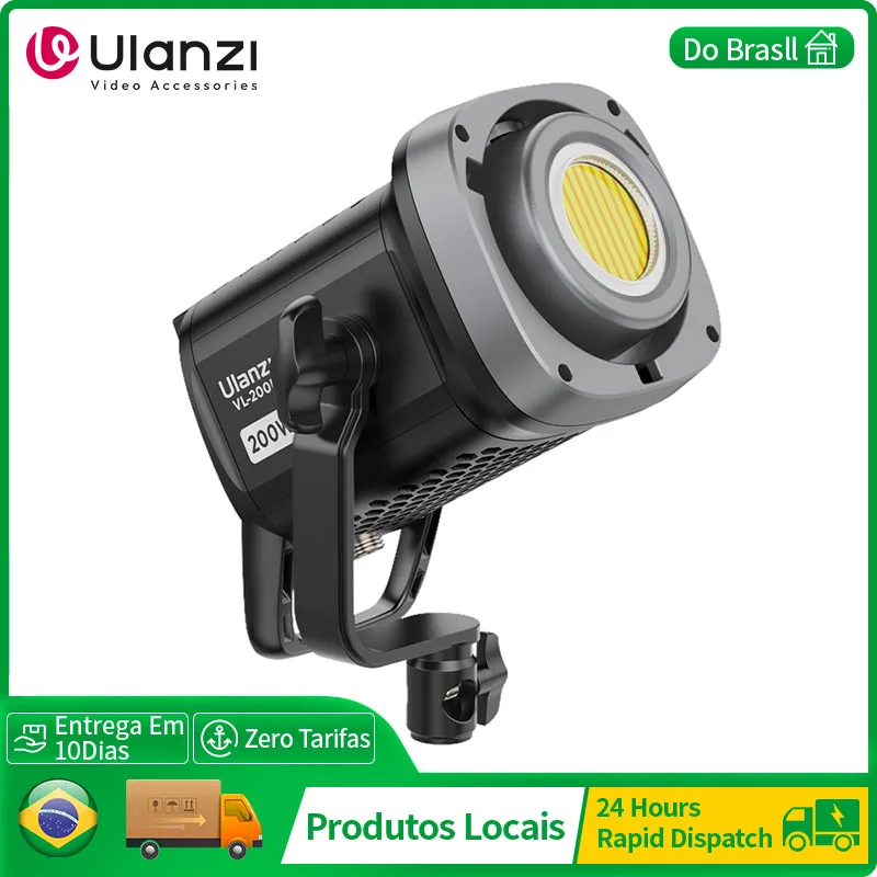 Ulanzi VL-200Bi 200W V-Mount Bicolor Light ملء الضوء COB الفيديو الضوئي التحكم عن بعد ضوء بوينز جبل مع مروحة التبريد #1