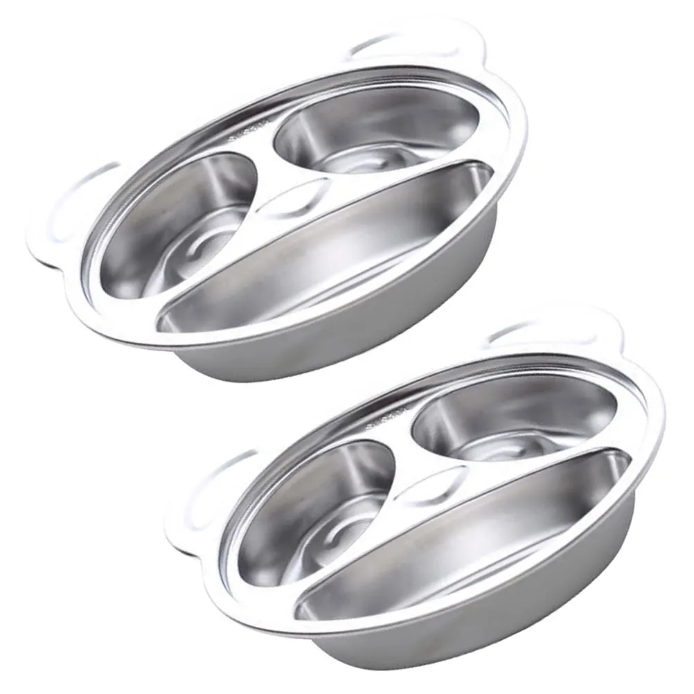 

Panda Dinner Plate Portion Plates Kids Food Stainless Steel Compartment Toddler