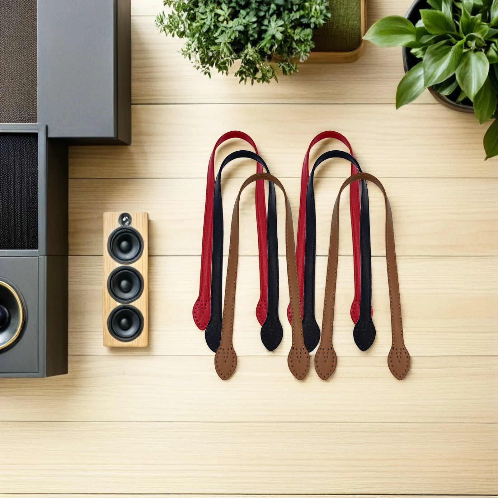 6 قطع من أشرطة حقائب اليد باللون البني وحزام الكتف لاستبدال ملحقات المحفظة للسيدات