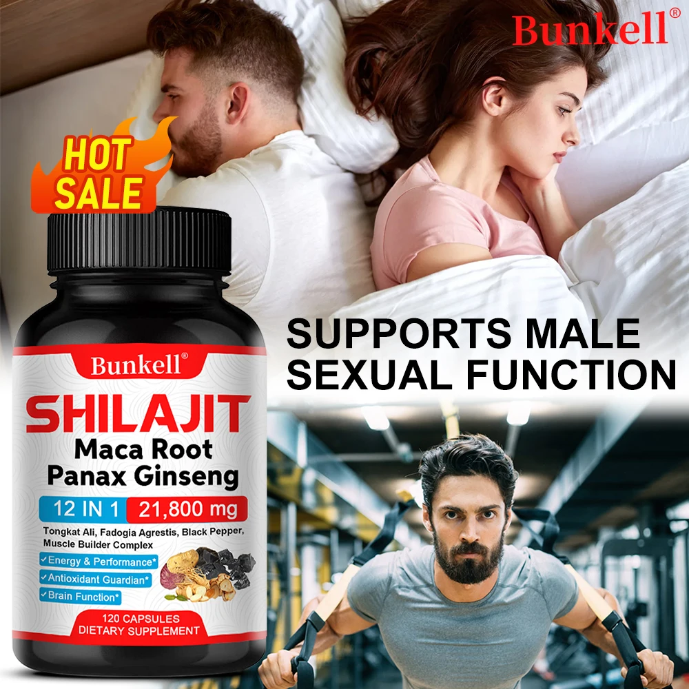 

(120 Capsules) Made in The USA - Shilajit Supplement for Men To Build Muscle, Improve Performance, and Effective Endurance