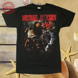 Michael Jackson Bad Photo Black Men Short Sleeves T-Shirt Women