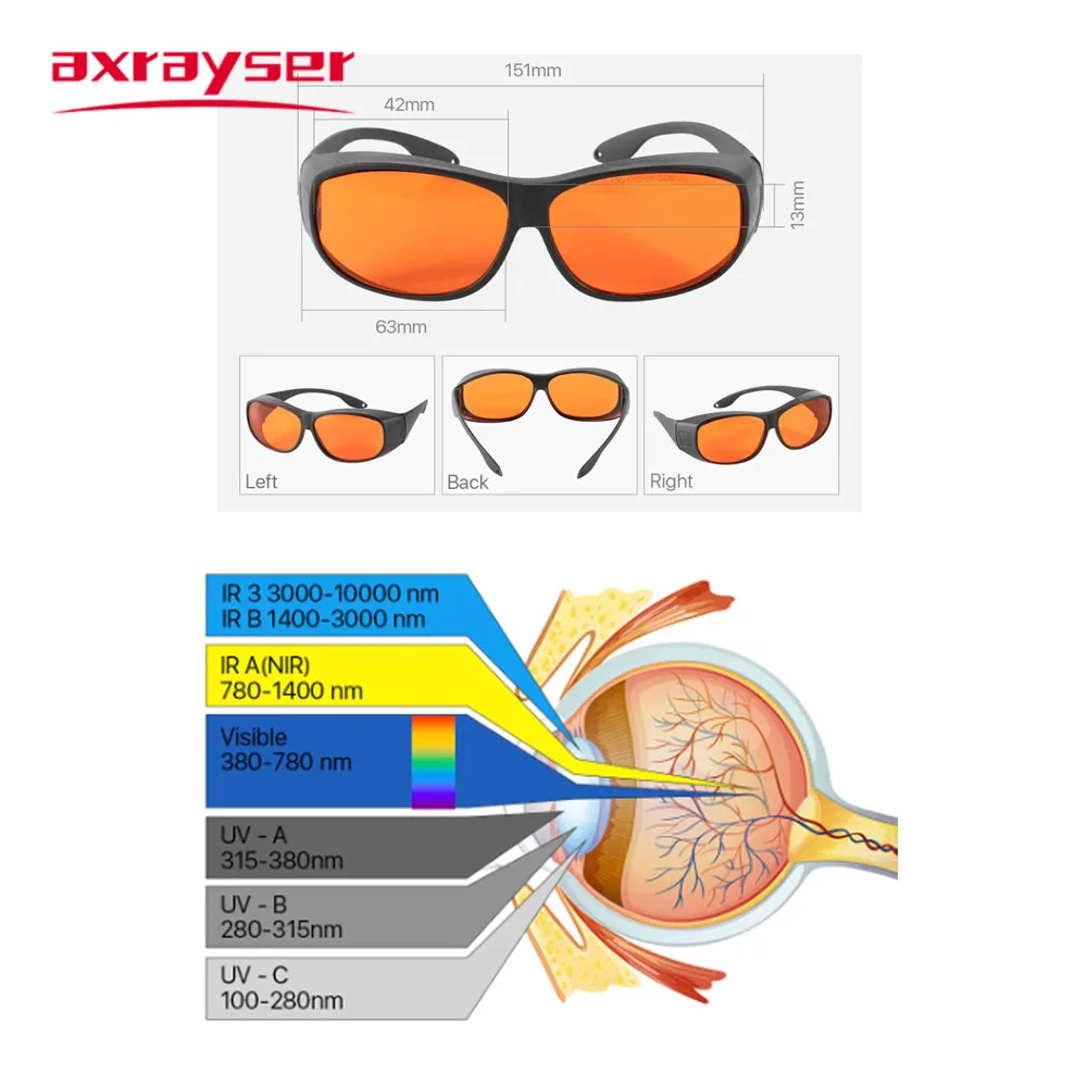 Laser Safety Goggles Laser Welding Glasses Antiglare Welder Wind Goggles Anti-impact Ultraviolet-proof for Protective Glasses