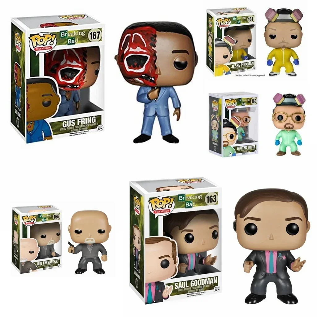 FUNKO POP Television Breaking Bad GUS FRING 167 SAUL GOODMAN 163 Walter 160 MIKE 165 Jesse Pinkman 161 Vinyl Figures Model Toys