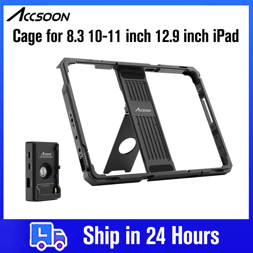 Accsoon iPad PowerCage II Protective Cage for Charging ipad Adjustable Size Matched Seemo/Seemo pro Video Live Streaming Monitor