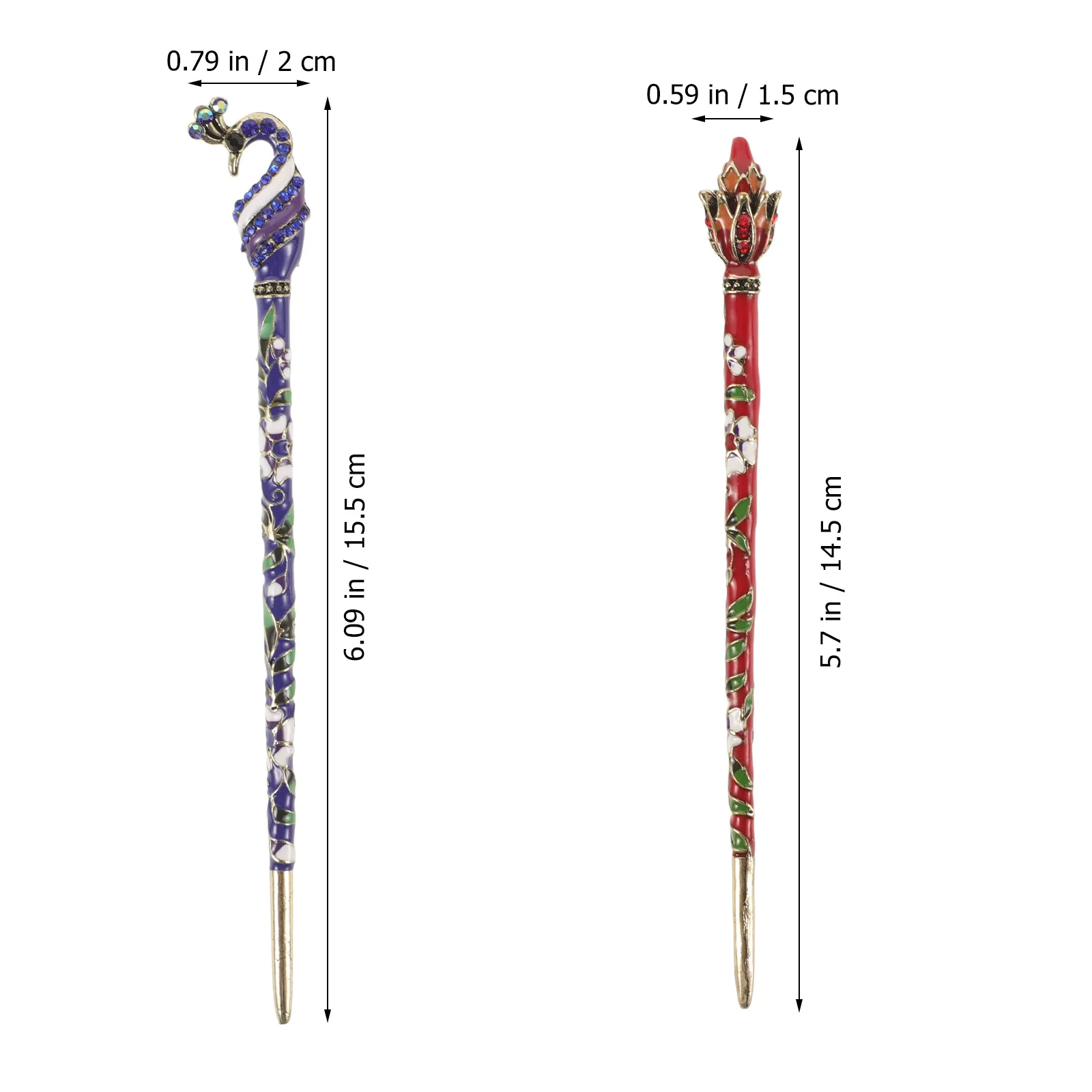 2 قطعة حامل كعكة معدنية للنساء طويل سميك شعر صيني عتيق عصا شعر إكسسوارات إكسسوارات