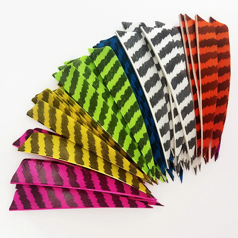 50Pcs 4inch Arrow Fletching Feather Right Wing Turkey Fletches Vanes Shield Cut for Hunting Archery Bow Accessories
