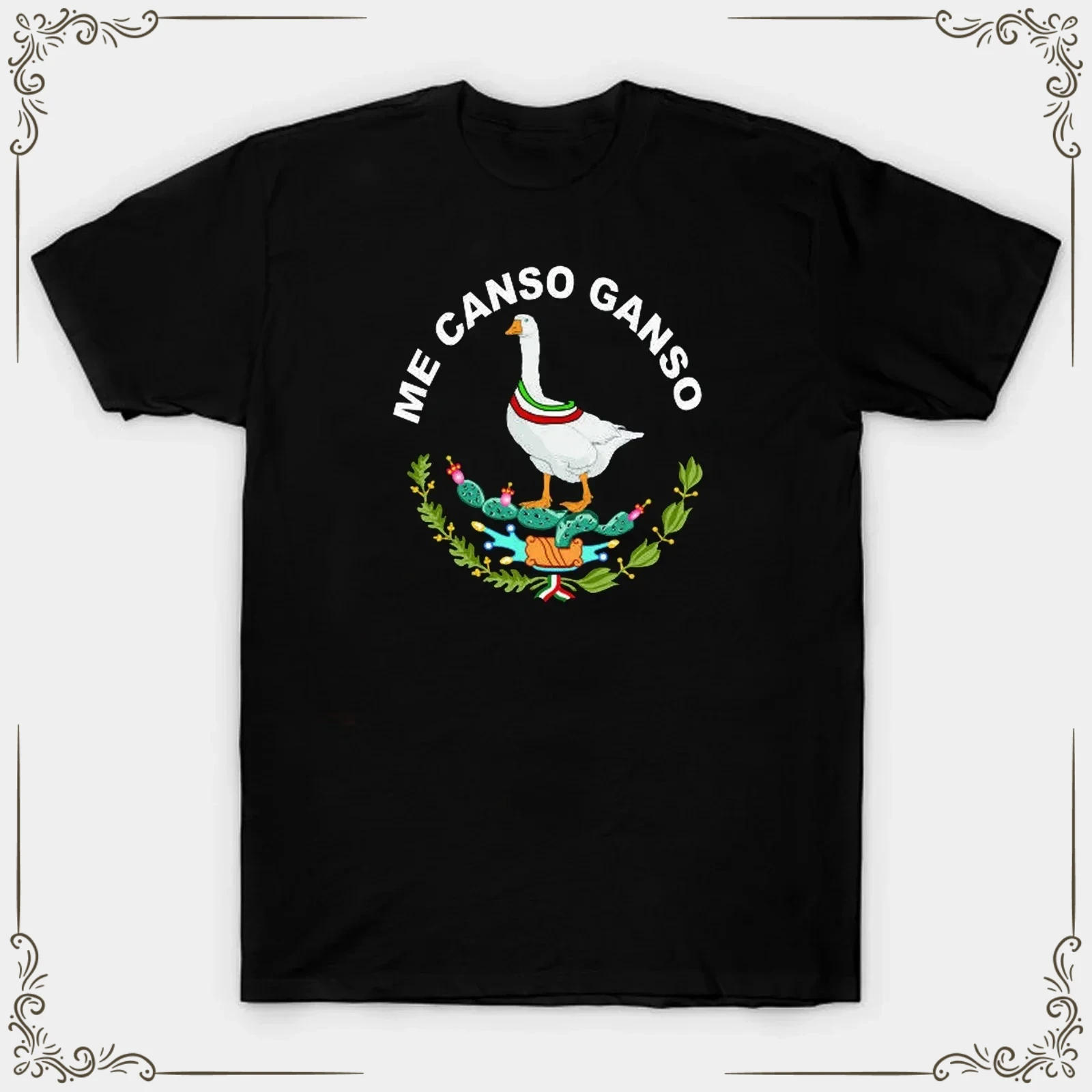Camiseta Me Canso Ganso AMLO del Presidente Mexicano Andrés Manuel López, 100% Algodón, Cuello Redondo, Manga Corta, Casual, para Hombre, Tallas S-3XL