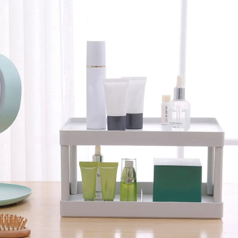 

1pc Desktop Organizer Rack Storage Shelf Modern Desk Stationery Supplies Holder Foldable File Stand for Home Office