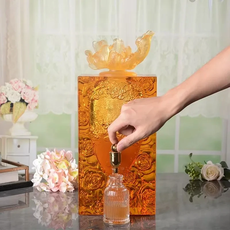 for Crystal Glass Wedding Party Event Decoration 1L Perfume Fountain Dispenser Bottle