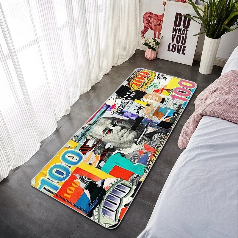

VIKAMA USA USD Upgraded Material Bedside Rug Living Room Bedroom Kitchen Bathroom Thickened Carpet Mat Home Decor