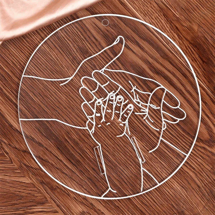 Soporte de recuerdo de Hospital para recién nacido, regalo personalizado de Material acrílico para bebé, pulsera de embarazo conmemorativa para el día de la madre