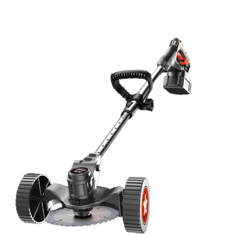 Electric Household Wheeled Lawn Mower, Rechargeable Lithium Battery  Multi-functional Roller Garden Lawn Mower
