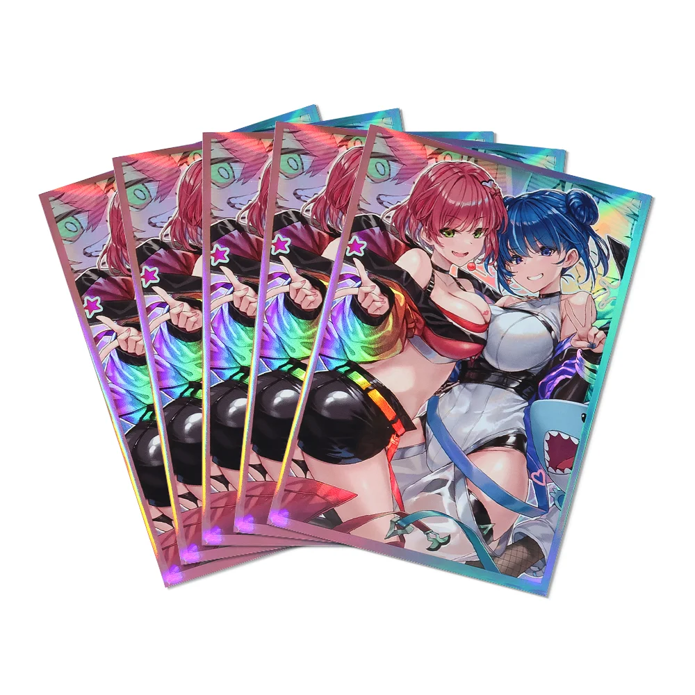 50PCS 63X90mm Cartoon Kunst Anime Kartenhüllen für YGO/TCG Top Loading Brettspiel Kartenhalter Spiel Sammelkartenschutz