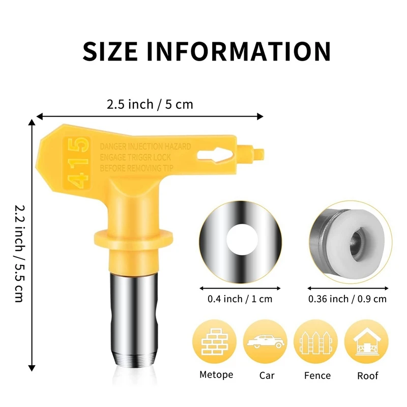 5-Piece Airless Paint Sprayer Tip Guard Nozzle Seat Replacement for Airless Spray Paint Tip Nozzle(213 311 415 515)
