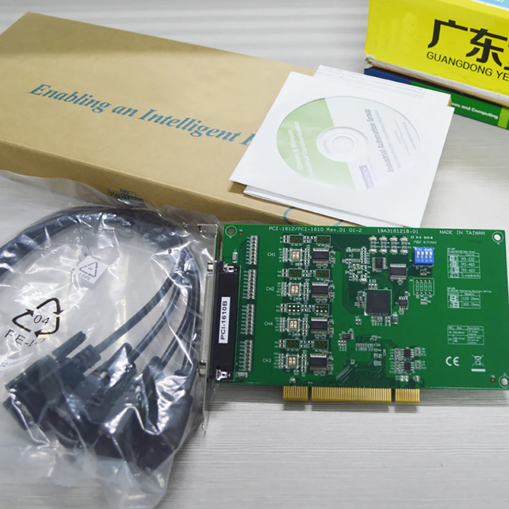 New PCI-1610B 4-port RS232 With DB9 Cable Isolation Communication Card For Advantech Capture Card Fast Ship Works Perfectly