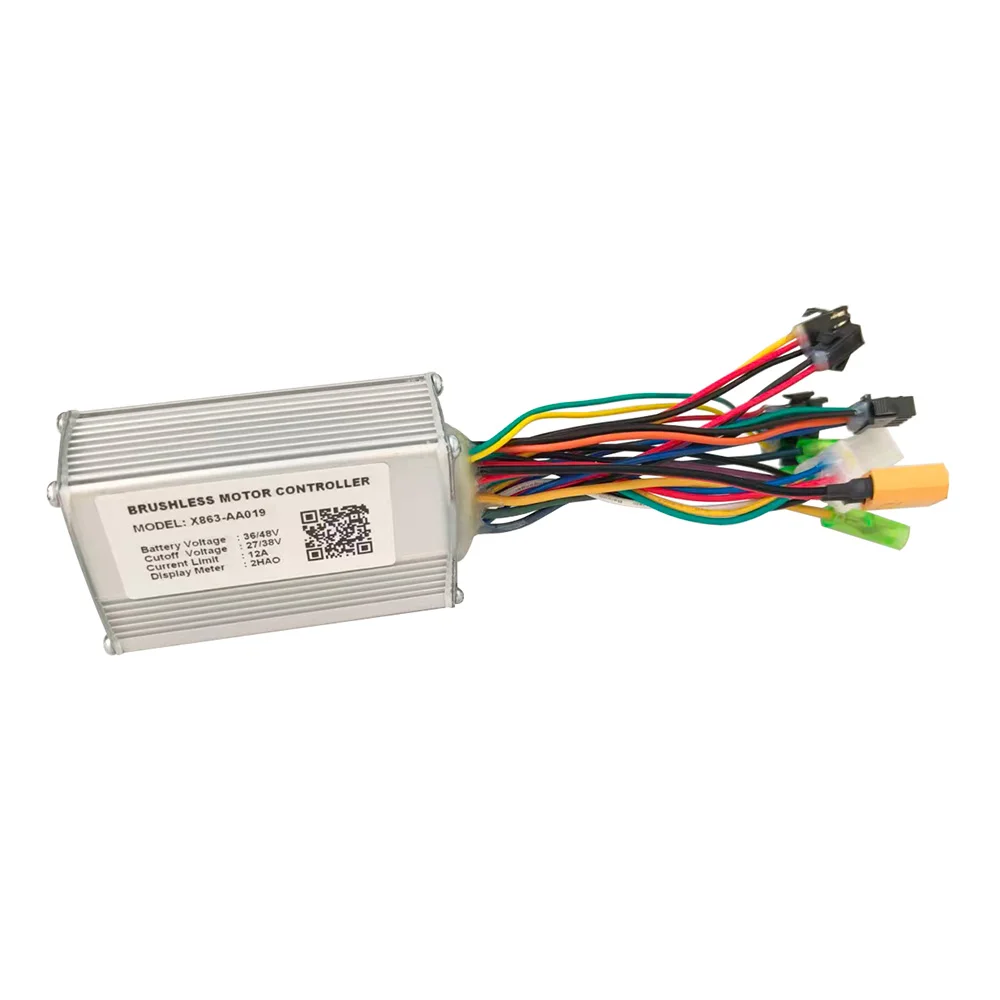 Nulkomma Ebike Brushless MotorControllerX863-AA019 36/48V 12A for 2HAO Display Electric ScootersMTB Accessories Speed Controller