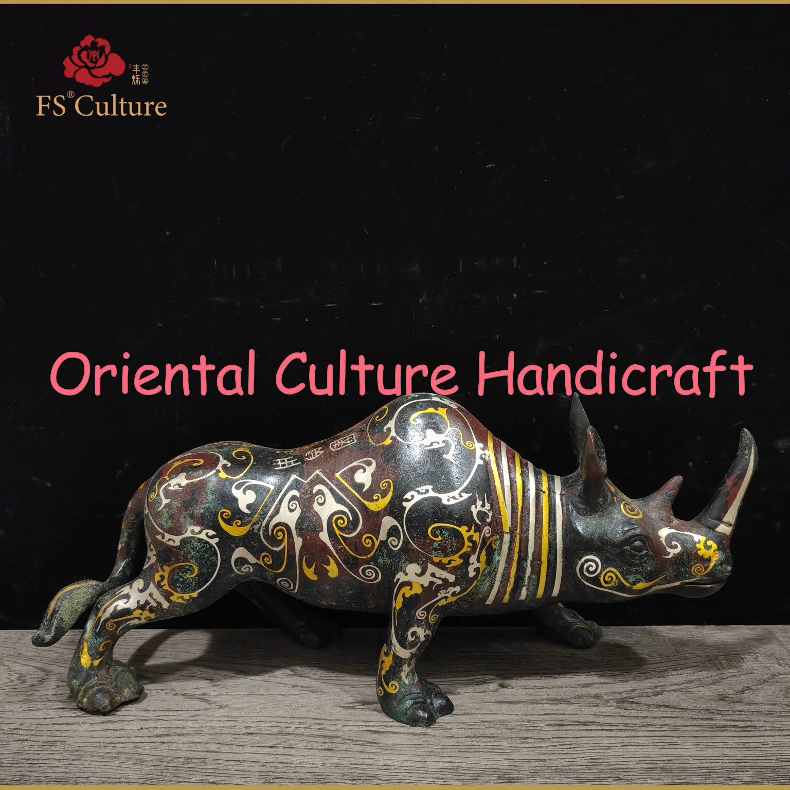 Imitation Of Ancient Chinese Bronzes, Rhinoceros Shapes, With Patterns, Home Accessories, Exquisite Handicrafts, Collectibles