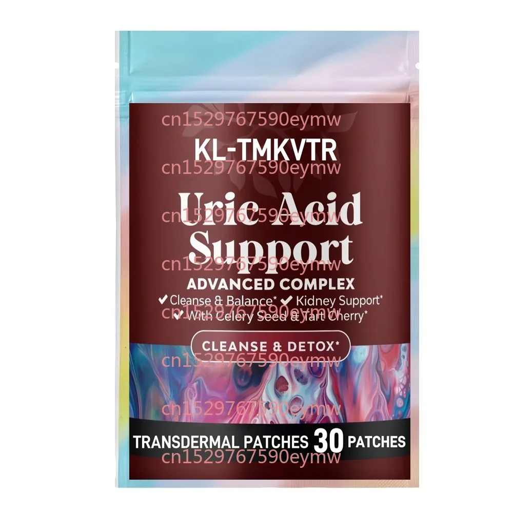 30 Patches Uric Acid Cleanse & Detox Transdermal Patches with Turmeric, Tart Cherry Support & Kidney Cleanser