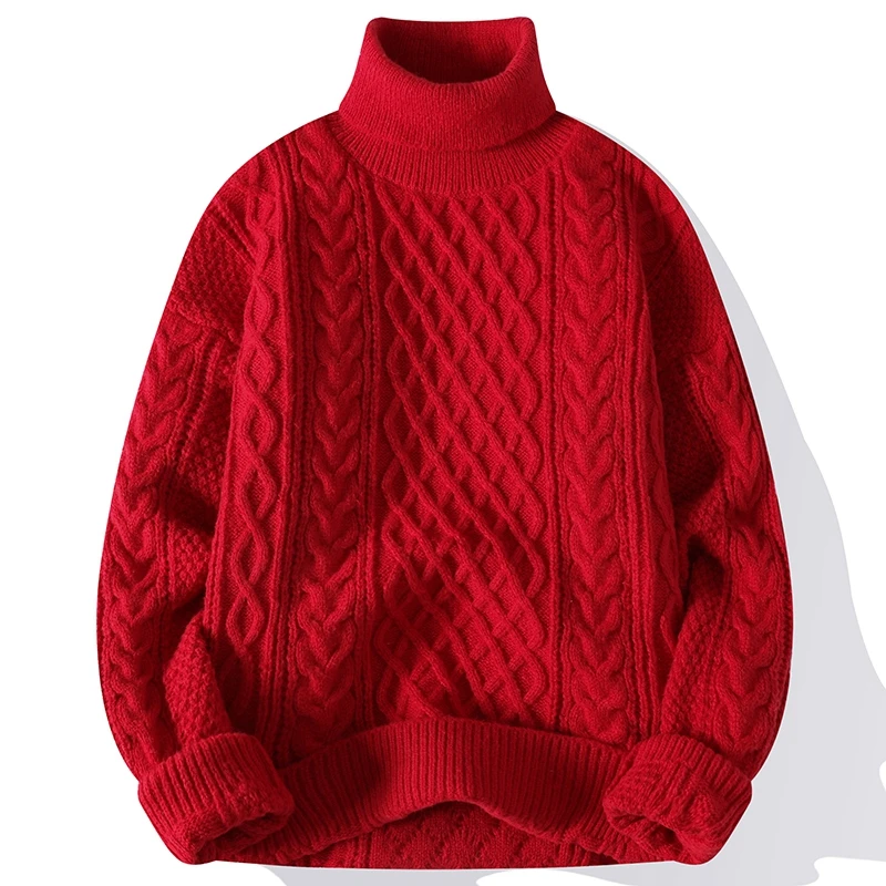 

Men's Sweater Flip Collar One Piece Velvet Sweater Men's Versatile Basic Multi Color Men's Knitted Sweater