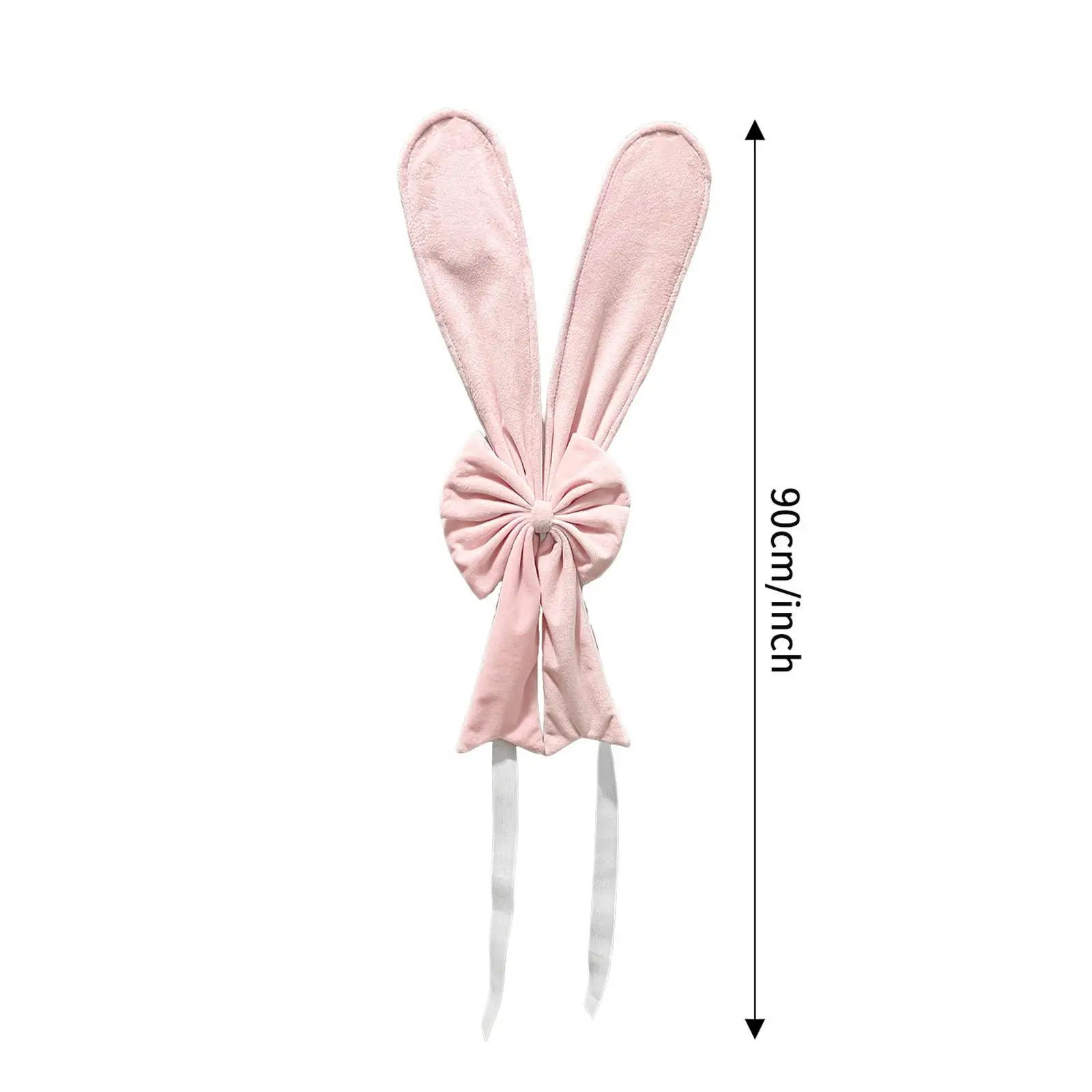 Elastic Chair Cover Ornament Bunny Ear Design Polyester Washable Slipcover for Easter Party Home Gathering