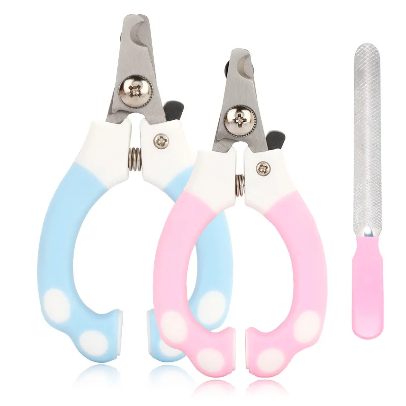 Pets Stainless Steel Nails Clipper Cutter with Nail File Dog Cat Nail Grooming Scissors Pets Grooming Tool