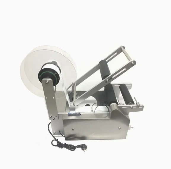 MT-50 Automatic Round Bottle Labeling Machine - Self-adhesive Labeling Machine for Wine Bottles Cans and Plastic Bottles
