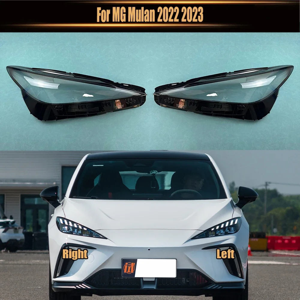 

For MG Mulan 2022 2023 Headlight Transparent Shell Headlamp Cover Lens Plexiglass Replace The Original Lampshade