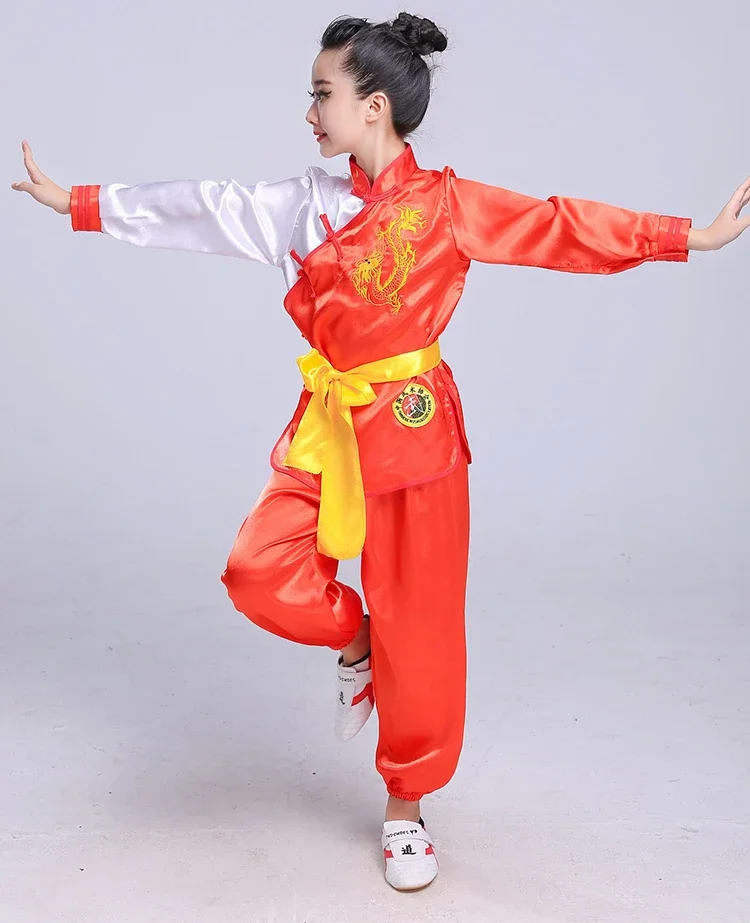 Children Chinese Traditional Wushu Clothing for Kids Martial Arts Uniform Kung Fu Suit Girls Boys Stage Performance Costume Set