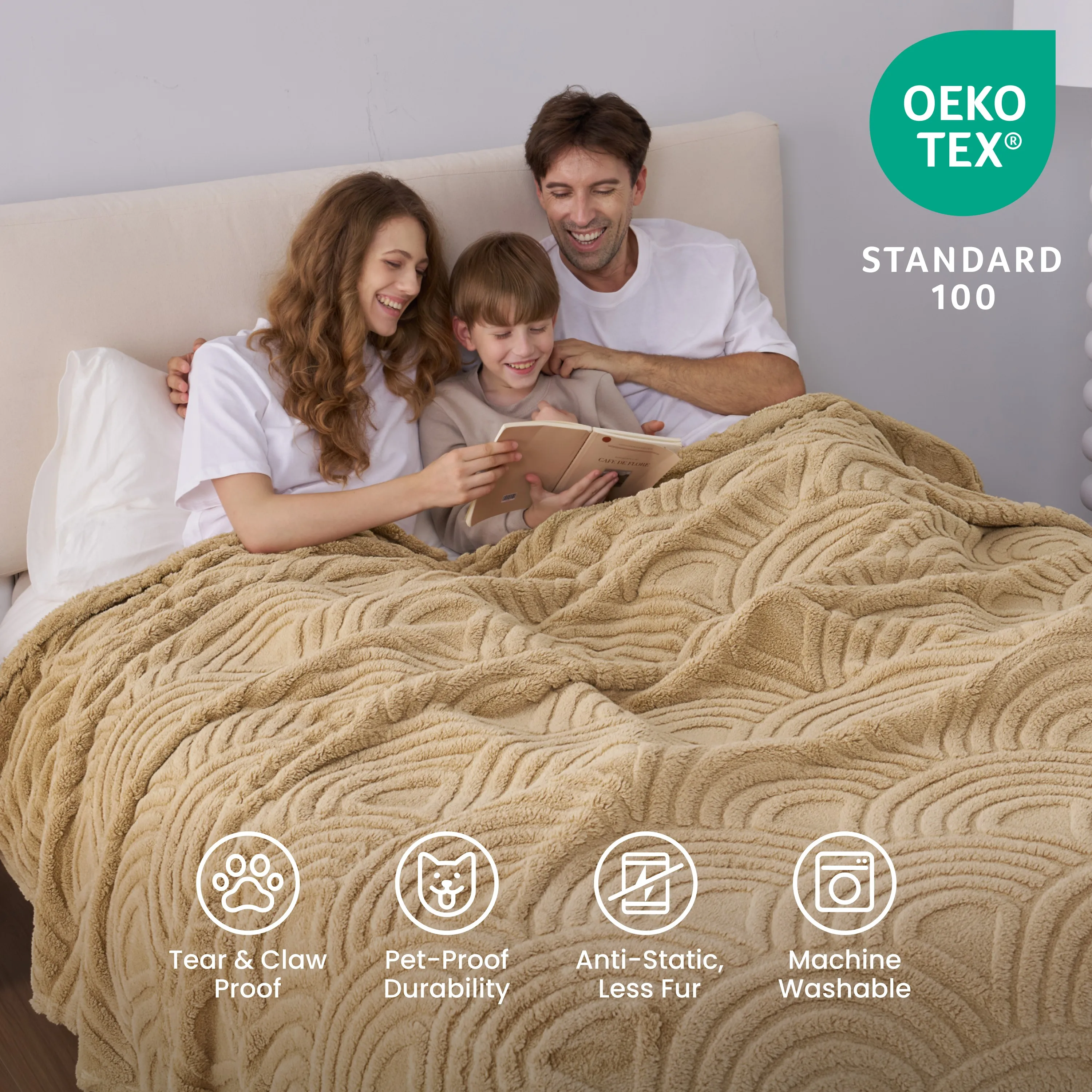 Modern Style Rainbow Arc Embossed Fleece Throw Blanket Ultra Soft Plush Couch Bed Sofa Office Napping Cozy Half-Size Home Blanke