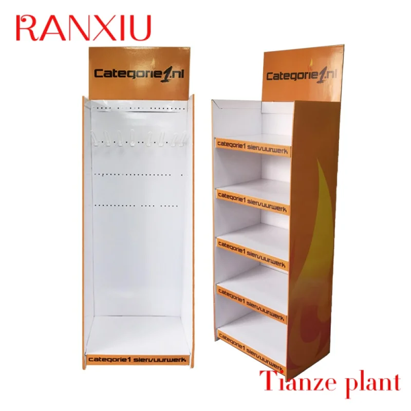 

CustomCustom Retail Printed Eco-friendly Cardboard Floor Display Stands Shelf