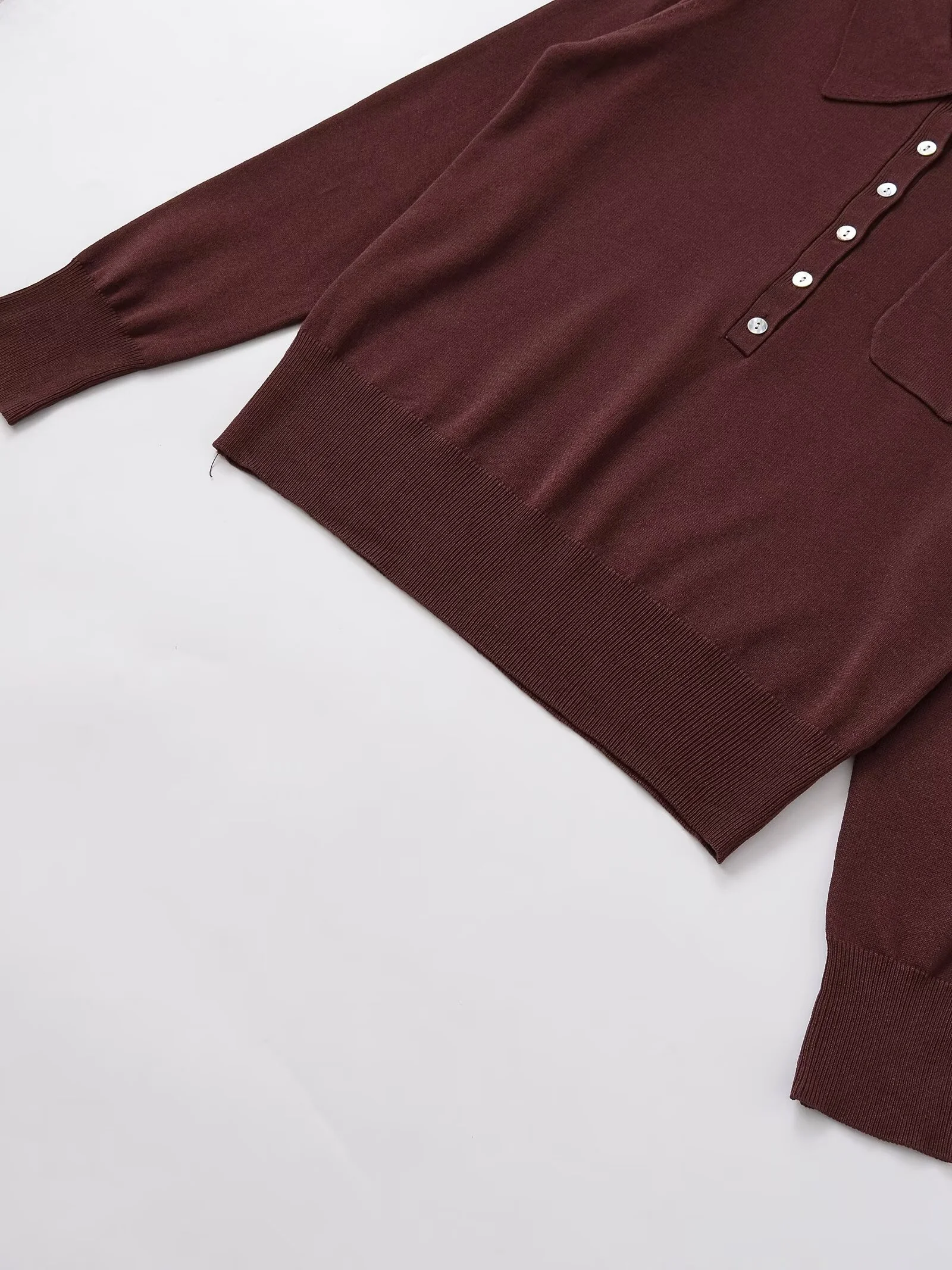 2025 herbst Neue frauen Casual Mode Stil Einfache Pendeln Stil Einzelne Tasche Langarm Wolle Gemischt Gestrickte Pullover