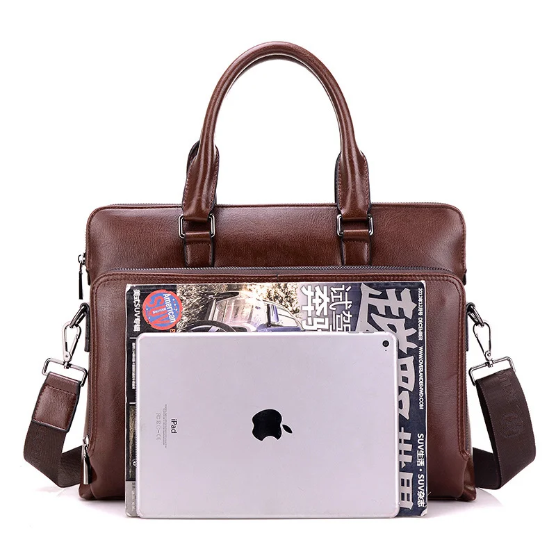 Männlichen Paket Diagonal Handtasche Kreuz Abschnitt Freizeit Zeit Aktentasche Business Angelegenheiten Computer Leder Laptop Büro Taschen Für Männer