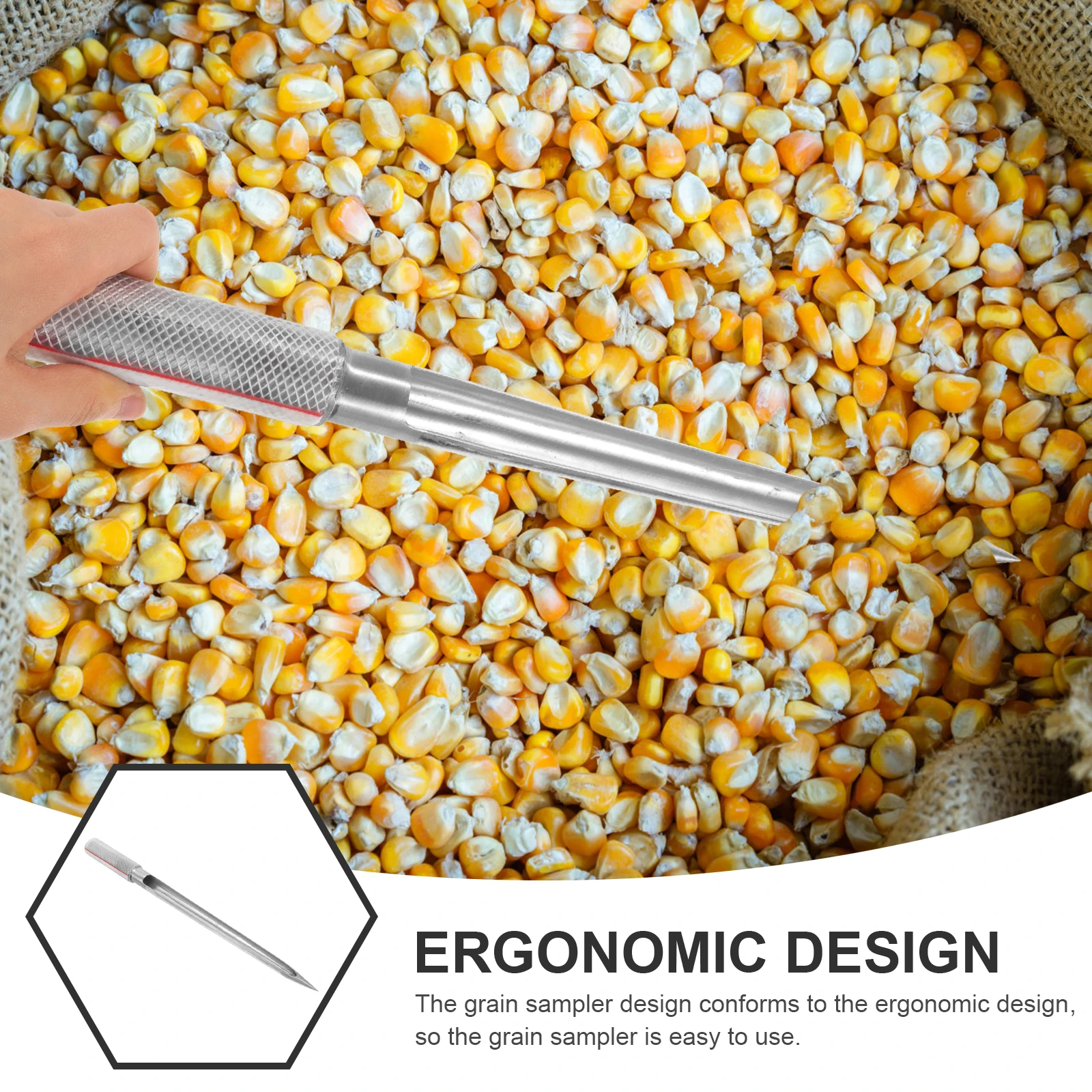 

Grain Sampler Stainless Steel Wheat Sampler Steel Portable For Wheat Fertilizer Seeds Sampling Farm Agriculture Lab Tool Parts