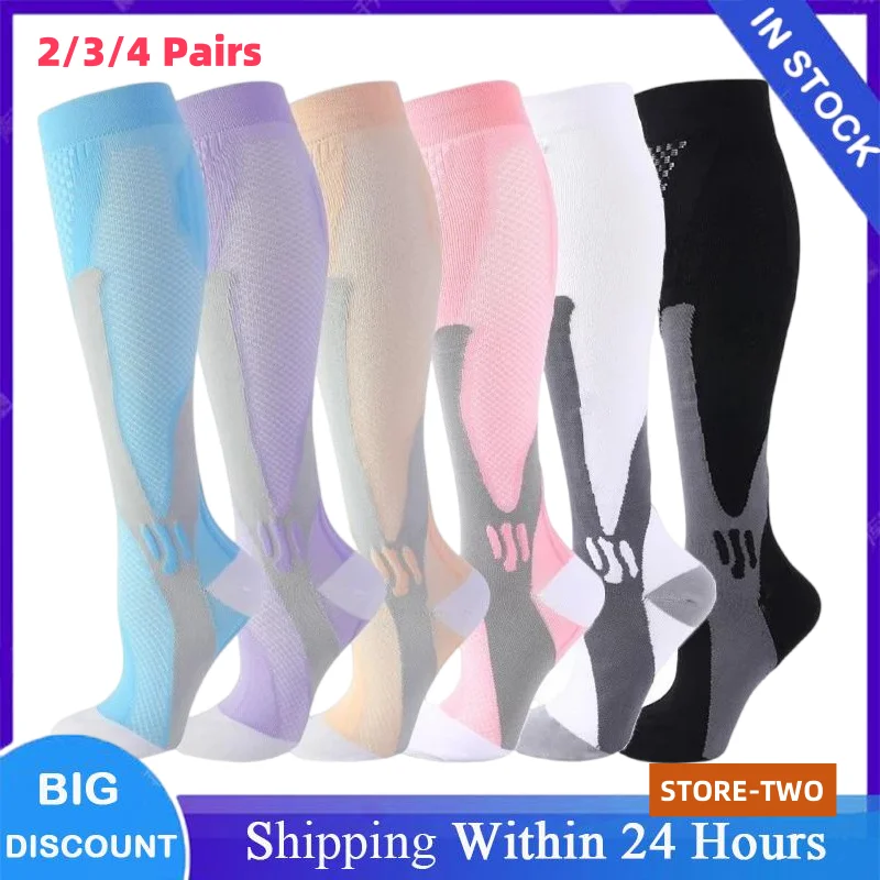 

Sports Compression Socks Men Socks Fit Varicose Veins Soccer Stockings 30 Mmhg Atheletic Men Women Breathable Running Socks