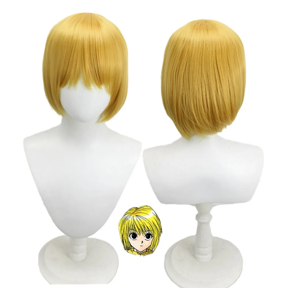 Short Golden Spiky Hair Hunter x Hunter Kurapika Cosplay Wig