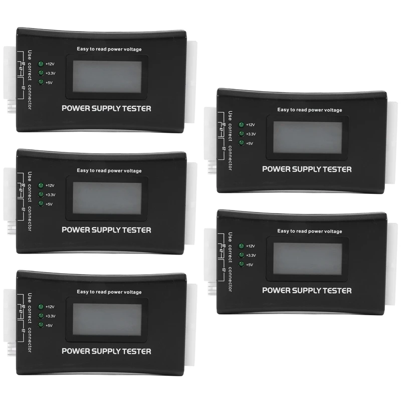 

5X 20+4 Pin LCD Power Supply Tester For ATX, ITX, BTX, PCI-E, SATA, HDD