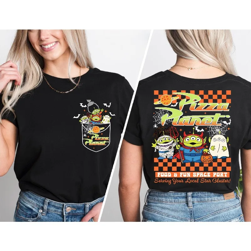 

Рубашка Pizza Planet на Хэллоуин, толстовка Disney Food Fun Spaceport на Хэллоуин, футболка «История игрушек» инопланетянин на Хэллоуин