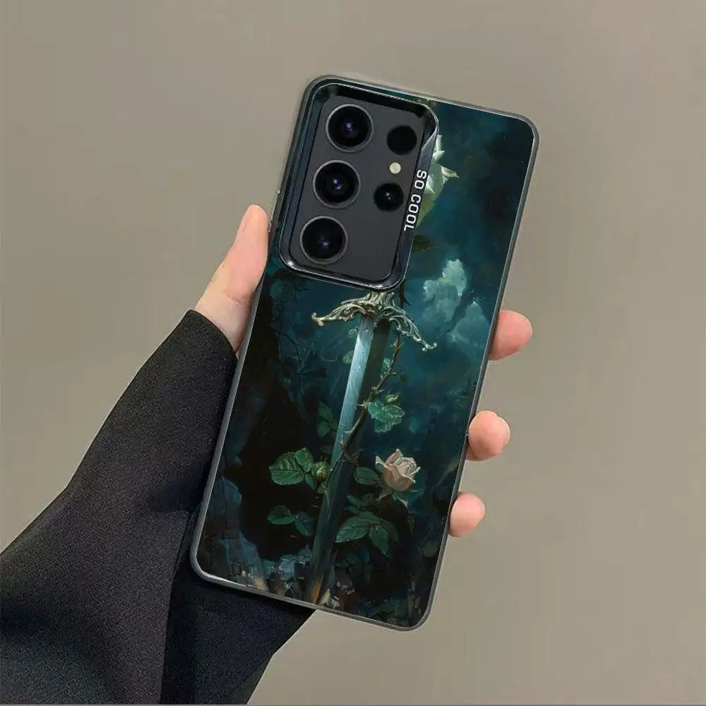 

A long sword case for Galaxy S25 S24 S23 S22 S21 S20 Ultra/ FE/Plus shock-proof rear cover anti-fingerprint