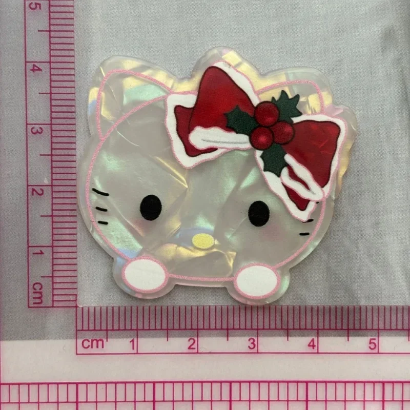 Christmas Elements Sanrio Patch Cute Hello Kitty Kuromi LALULU Large Acrylic DIY Handmade Material Jewelry Hair Clip Brooch Badg