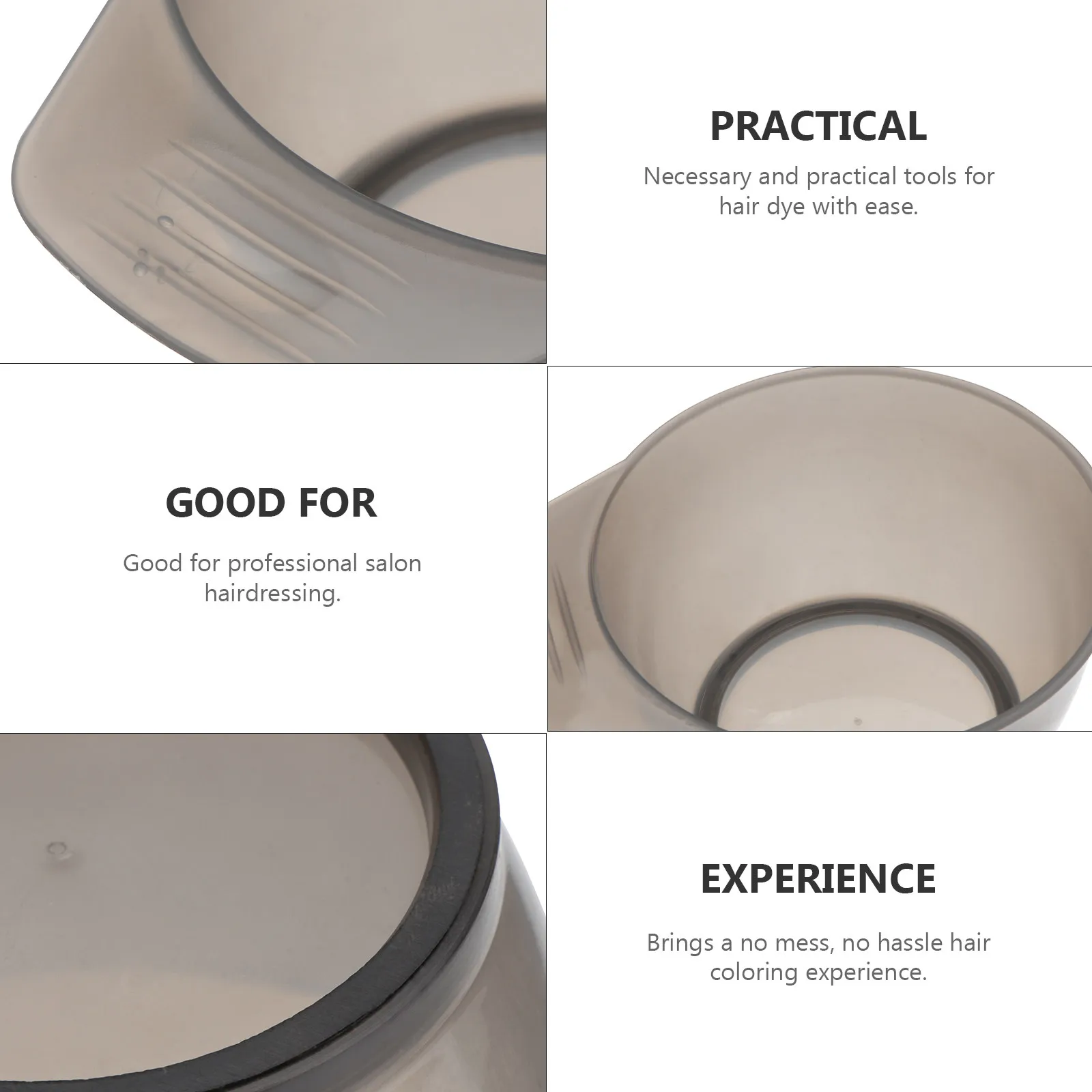 2Pcs Color Mixing Hair Dye Bowls Plastic Salon Hairdressing Dyeing Bowl Set for DIY Hair Color Tinting No Mess
